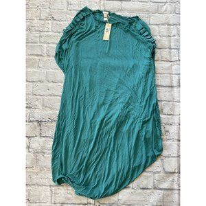 $150 Diesel Women’s Terens T-Shirt Dress Relaxed Oversized Fit Teal Blue Size XS